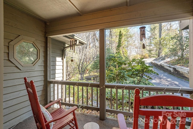 view of sunroom