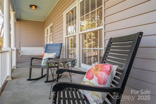 balcony with covered porch