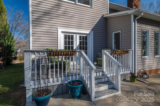 107 Doris Ct, Lincolnton, NC 28092 - doorway to property featuring a chimney