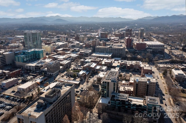 view of city featuring a mountain view