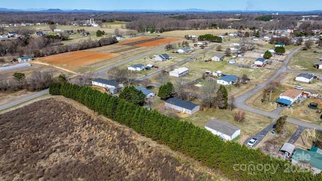 aerial view featuring a rural view