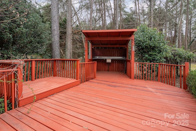 view of wooden terrace