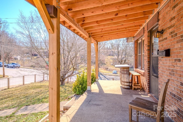 view of patio / terrace with fence