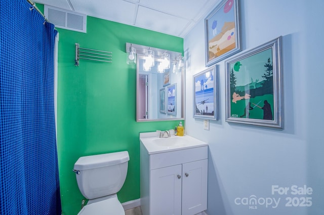 91 Congress St, Asheville, NC 28801 - bathroom with toilet, vanity, and visible vents