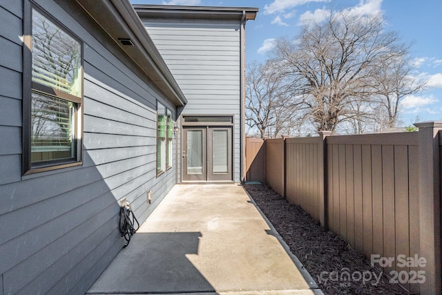 view of patio / terrace with a fenced backyard