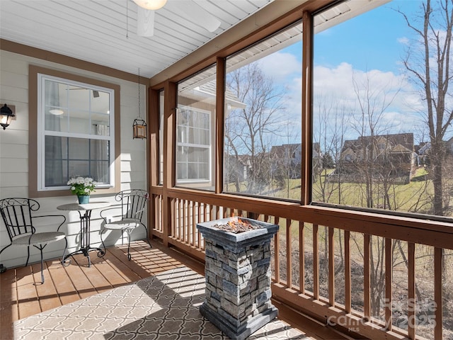 view of sunroom