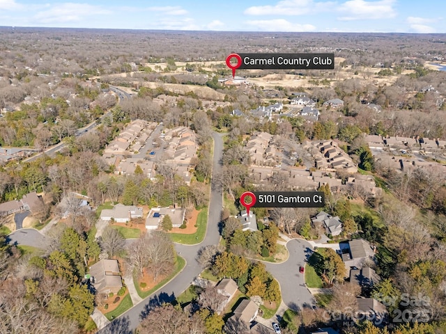 bird's eye view featuring a residential view