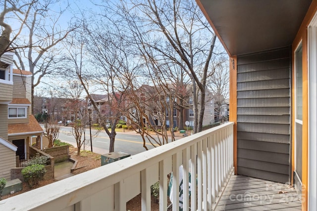 balcony featuring a residential view