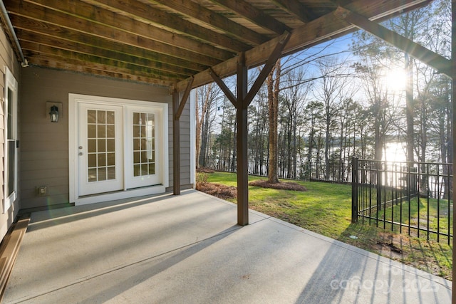 view of patio / terrace with fence