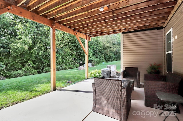 view of patio featuring cooling unit