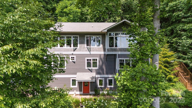 322 Crestview Dr, Black Mountain, NC 28711 - view of front of house featuring stairway