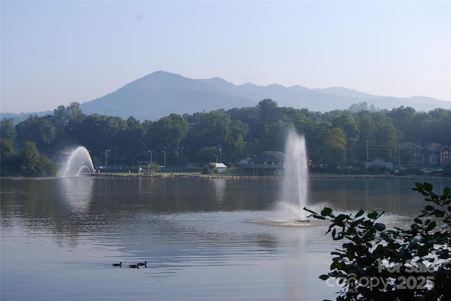 water view with a mountain view