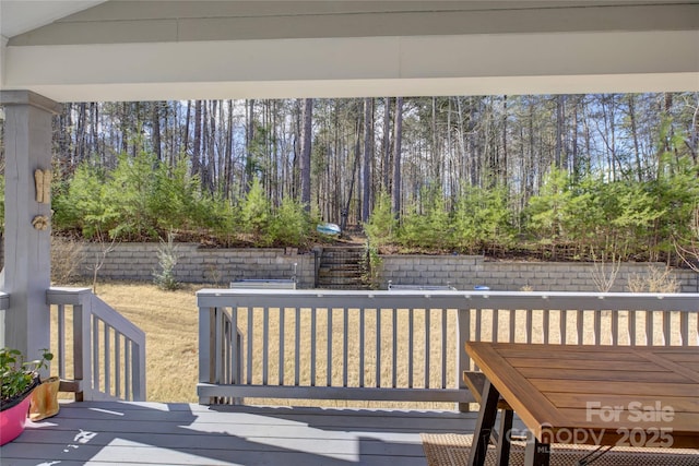 view of wooden deck