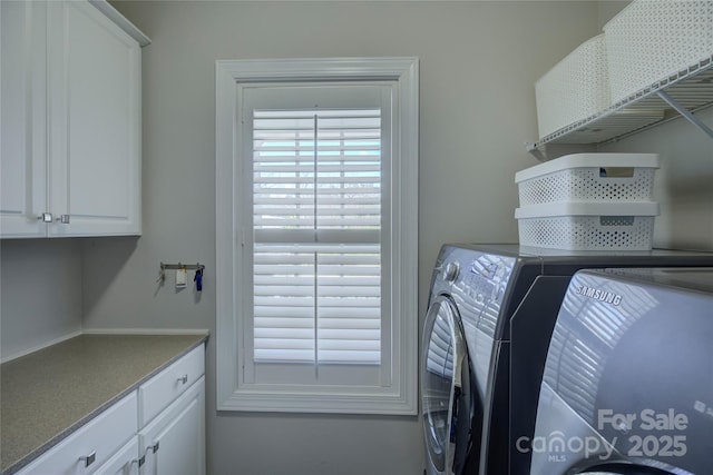 17609 Caddy Ct, Charlotte, NC 28278 - laundry room featuring cabinet space and washing machine and clothes dryer