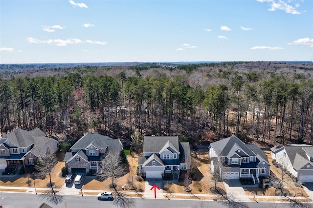 17609 Caddy Ct, Charlotte, NC 28278 - bird's eye view with a forest view and a residential view