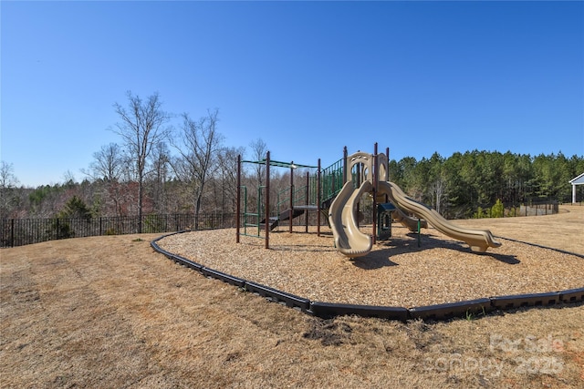 community play area featuring fence