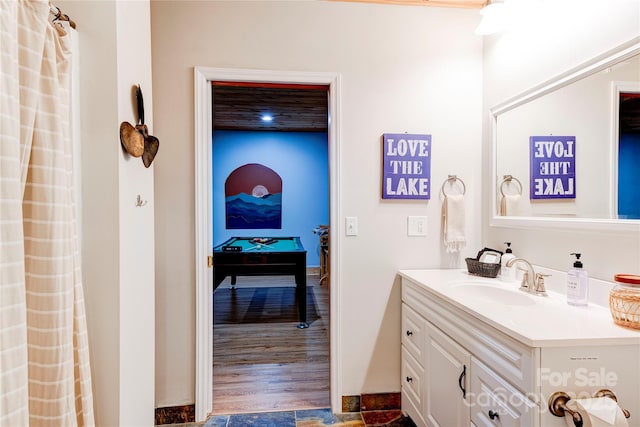 bathroom with vanity