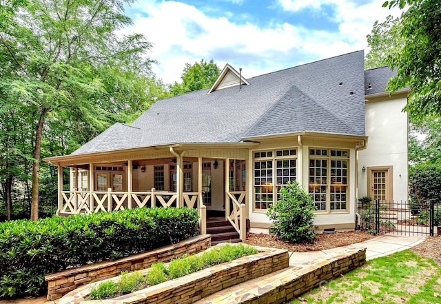 1025 Seminole Dr, Waxhaw, NC 28173 - view of front of property featuring roof with shingles and stucco siding