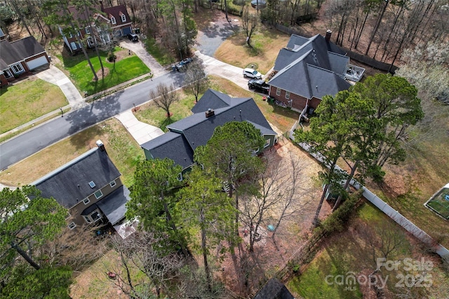 drone / aerial view featuring a residential view