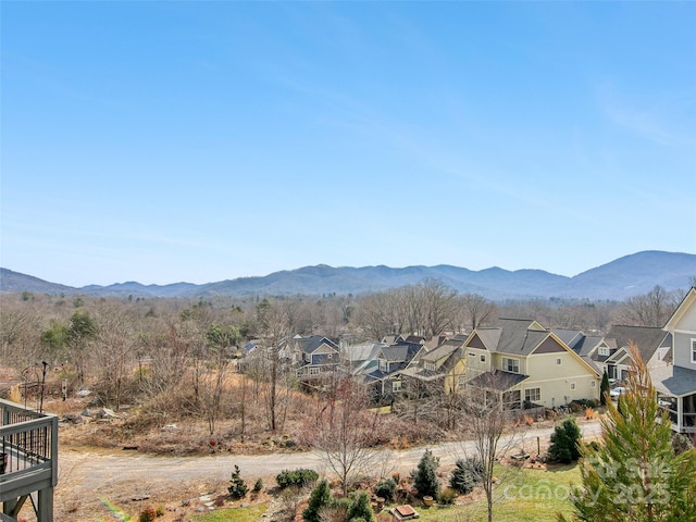 mountain view featuring a residential view