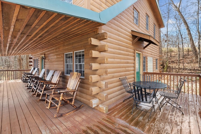 view of wooden terrace