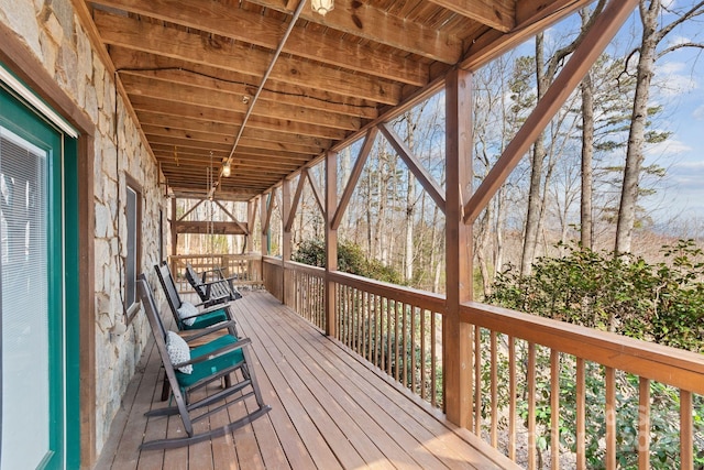 view of wooden terrace