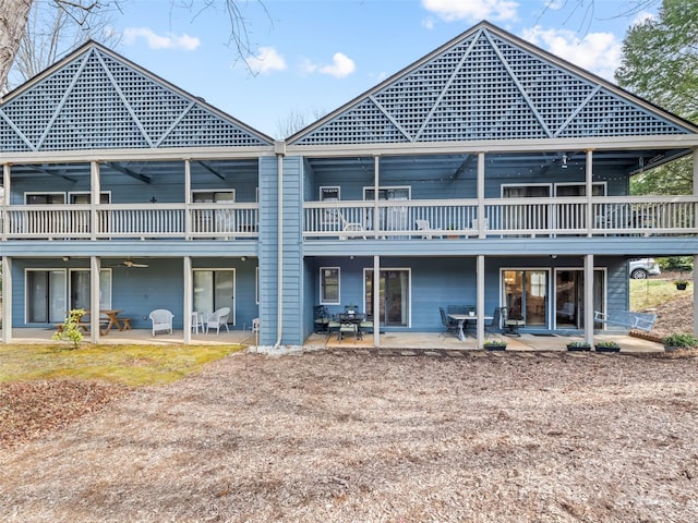 rear view of house featuring a patio area