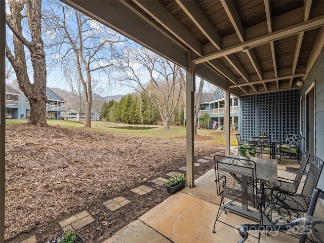 view of patio with outdoor dining space