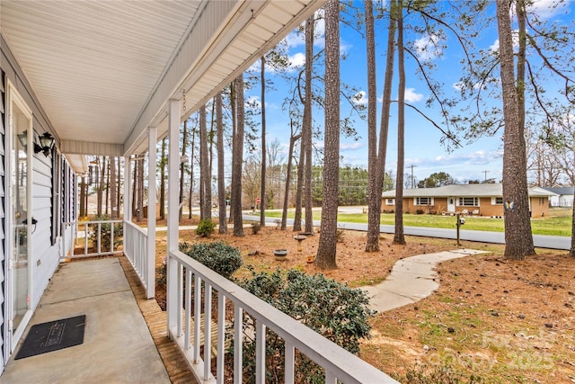 balcony with covered porch