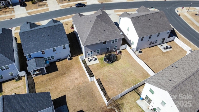 aerial view with a residential view