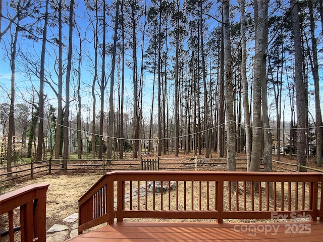 deck with fence