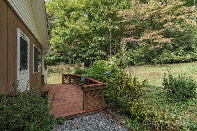 view of wooden deck