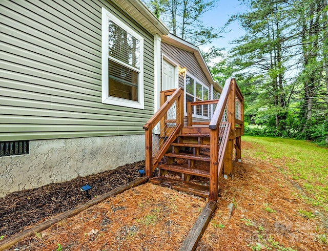 11 Pyrite Way, Asheville, NC 28806 - property entrance featuring a wooden deck