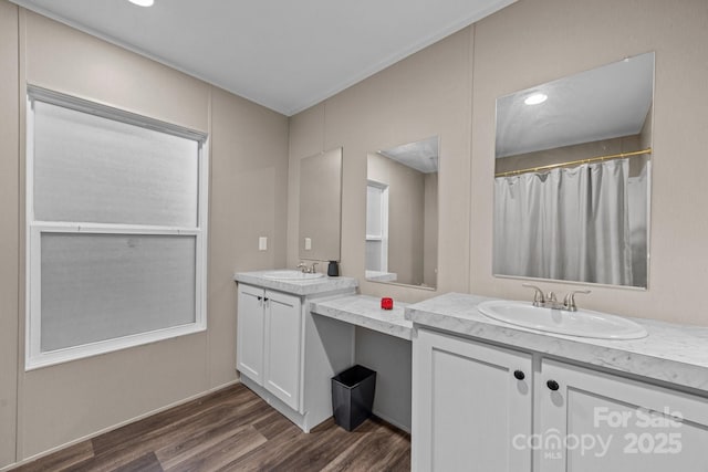 11 Pyrite Way, Asheville, NC 28806 - full bath featuring two vanities and wood finished floors