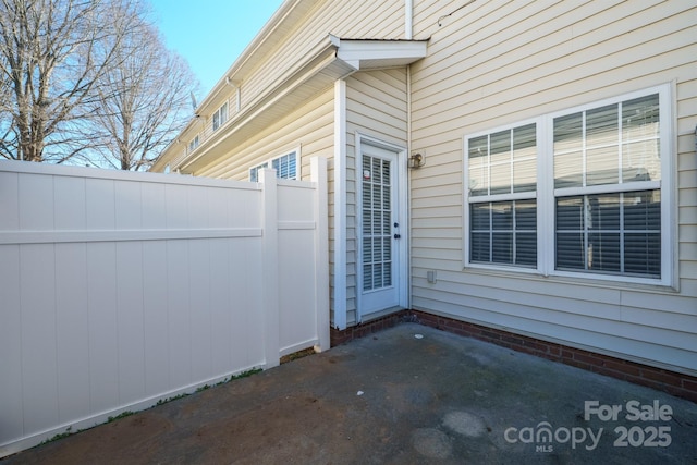 view of patio / terrace with fence