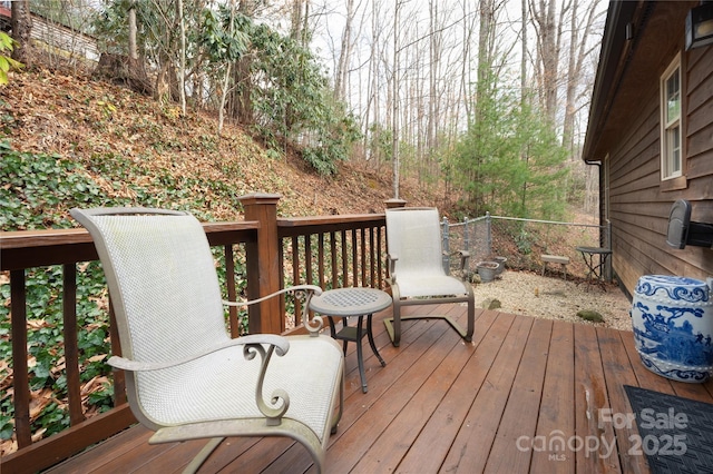 view of wooden deck