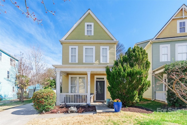 traditional home with covered porch