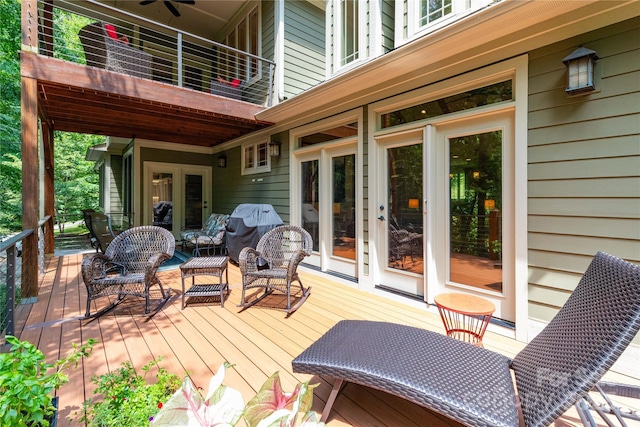 39 Hawks Pointe Ln, Weaverville, NC 28787 - deck featuring a grill and outdoor lounge area