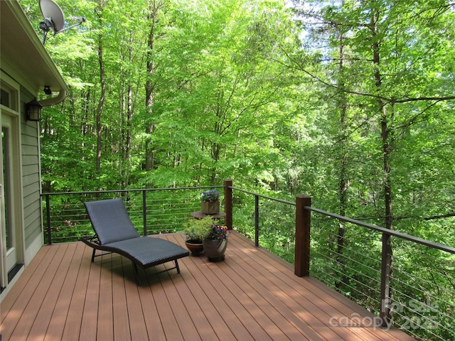 39 Hawks Pointe Ln, Weaverville, NC 28787 - wooden deck featuring a view of trees