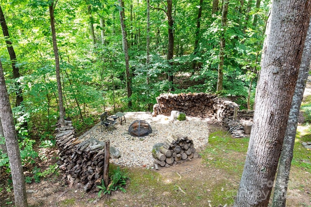 39 Hawks Pointe Ln, Weaverville, NC 28787 - view of yard with a forest view