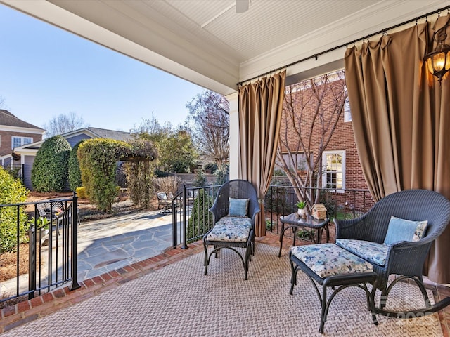 view of patio with fence