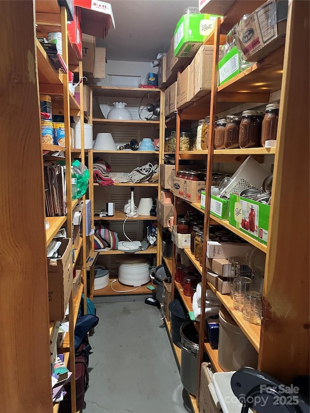 view of storage room