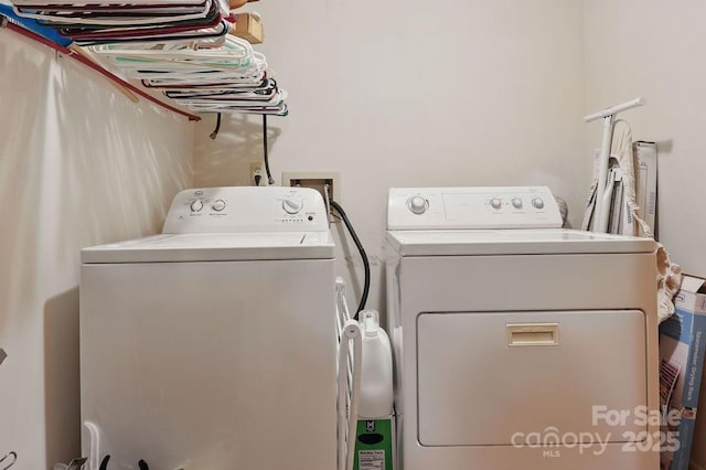 laundry room featuring laundry area and washer and dryer