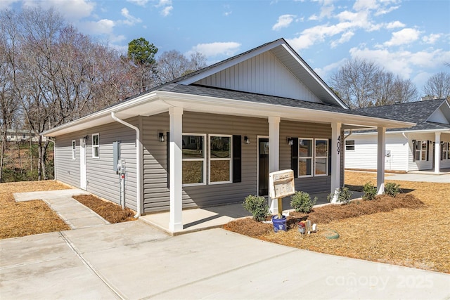 view of front of home with a porch