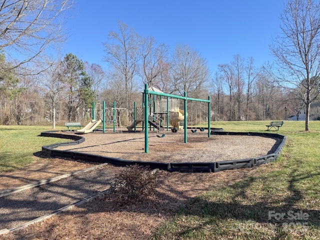 community play area featuring a yard