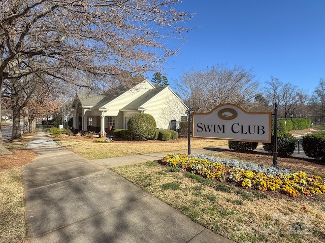 view of community sign