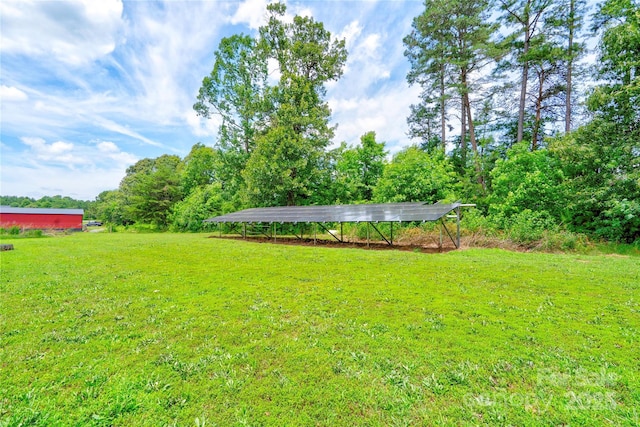 3640 Oak Haven Ln, Shelby, NC 28150 - view of green lawn featuring a detached carport
