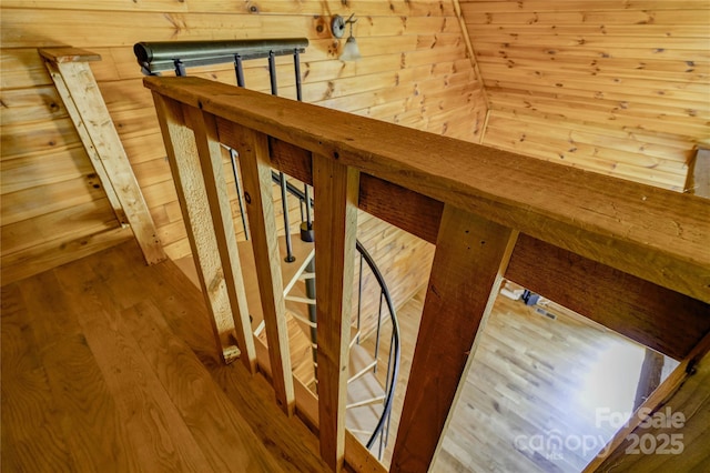 3640 Oak Haven Ln, Shelby, NC 28150 - stairway with wood finished floors