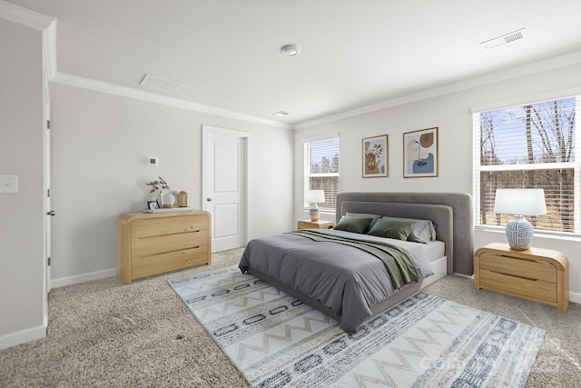 2131 Belterra Dr, Charlotte, NC 28216 - carpeted bedroom featuring ornamental molding and baseboards