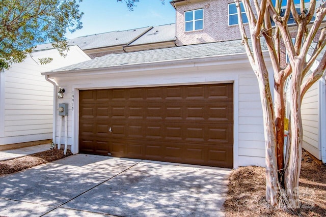 garage with driveway